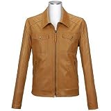 Forzieri Men's Brown Two-Pocket Zip Genuine Leather Jacket