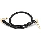 Monoprice 109439 1.5-Feet Premier Series 1/4-Inch Male Right Angle to Male Right Angle 16AWG Cable