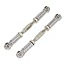 2PCS ShareGoo RC Front Rear Metal Steering Servo Link 80-110mm Adjustable Turnbuckles Camber Linkage Rod Ends for Traxxas Slash 4x4 5807 Stampede HQ727 1/10 RC Car Upgraded Parts,Sliver