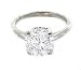 Certified 1.03 Carat K I2 Round Cut Diamond Engagement Solitaire Ring in 18ct Solid White Gold