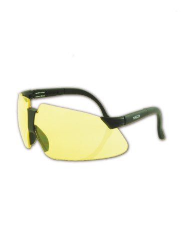Magid Y60BKA Gemstone Garnet Protective Spectacles, Amber Lens and Black Frame (Case of 144)