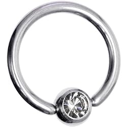 14 Gauge Black Dusk Gem BCR Captive Ring