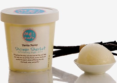 ME! Bath Shower Sherbet Sugar Scrub-Vanilla Purity-16 oz.