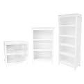 2/3/5 Shelf Bookcase Collection-White