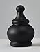Urbanest Crown Lamp Finial, Black, 2-inch Tall