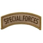 US Military Embroidered Iron on Patch - United States Army Special Forces Collection - Desert Name Tab Applique