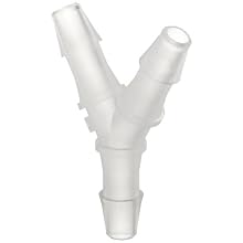 Value Plastics Natural Polypropylene Tube Fitting, 200 Series Barbed Wye, Tube ID