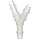 Value Plastics Natural Polypropylene Tube Fitting, 200 Series Barbed Wye, Tube ID
