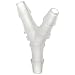 Value Plastics Natural Polypropylene Tube Fitting, 200 Series Barbed Wye, Tube ID