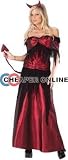 Red Devil Adult Female Fancy Dress Costume - Small - Medium