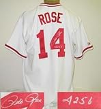 Pete Rose Signed Cincinnati Reds Majestic Cooperstown Jersey - 4256