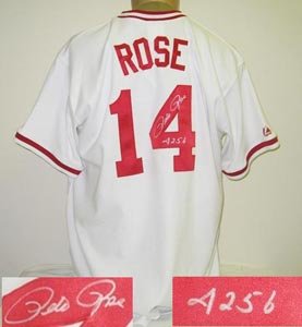 Pete Rose Signed Cincinnati Reds Majestic Cooperstown Jersey - 4256