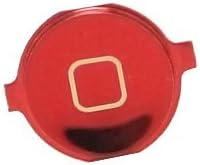 (Pack of 10) Color iPhone 4 Home Button Key (Mirror Red)