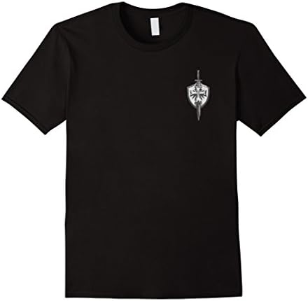 Men's The Crusader T Shirt - I Fear No Evil - Knights Templar XL Black