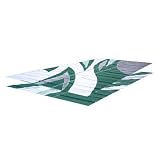 RV Patio Mat: 9 x 18 Forest Green Waves Pattern