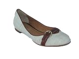 CORSO COMO Fara Linen Buckle Flat in Brown Natural