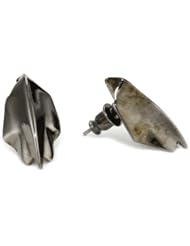 CHRISHABANA "Now Is Tomorrow" Fractal Gunmetal Stud Earrings