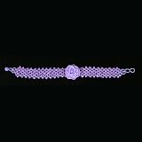 Beaded Flower Choker Lilac