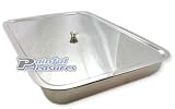 Medical Piercing Tattoo Rectangle Stainless Steel Tray with Cover 14"L x 10"W x 2"H