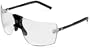 Gargoyles Men's 85's Oversized Sunglasses,Clear Black Frame/Clear Lens,one size