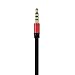 Francois et Mimi In-Ear 3.5mm Aux Hi-Fidelity Flat Cable Non-Tangle Headphones Earbuds IP610 Red