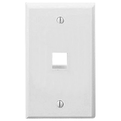 Leviton QuickPort Flush Mount - Wall plate - white - 1 port