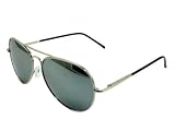 Flash Mirrored Aviator Sunglasses Spring Hinge