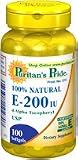 Puritan's Pride 100% Natural E-200 IU 100 Softgels 1 Bottle