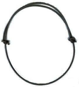 Black Adjustable 3mm Thick Leather Surf Necklace/Choker