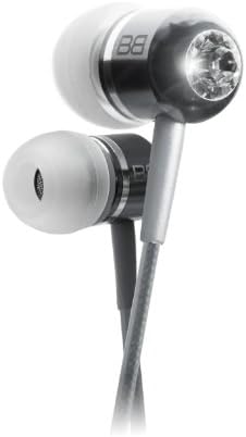 In Earphones Headphones with MIC MP3 Controller + Swarovski elements - PLATINUM BASSBUDS