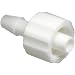 Value Plastics White Nylon Tube Fitting, Male Luer with Integral Lock Ring to 200 Series Barbed Coupler, Tube ID