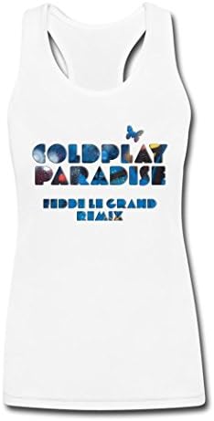 ZCNS fashion girl's Coldplay popular logo tank top for lady White L