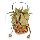 NOVICA Silk handbag, 'Pineapple'