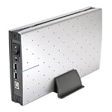 3.5 Aluminum External Enclosure w/ Unique Design, SATA to USB 2.0+eSATA
