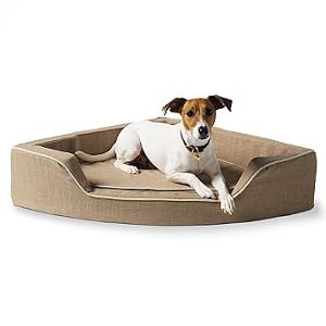 Linen Corner Pet Bed - Taupe, Large (Up to 80 lbs.) - Frontgate Dog Bed