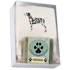 Single Gift Box with Dalmatian Soap and Towel