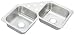 Elkay CCR32324 Gourmet Celebrity 31-7/8-Inch by 31-7/8-Inch Self-Rimming Four-Hole Corner Sink, Celebrity Bright Finish