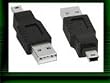 USB 2.0 Adapter Stecker A auf Mini Stecker 5pol 5pol polig Verl�ngerung Anschluss Kabel Sony Norm mp3 Handy z.B. f�r NOKIA