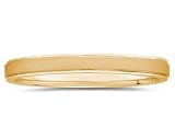 3 mm Brushed Center Comfort-Fit Men's Wedding Band in 14k Yellow Gold