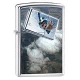 Authentic Zippo Skydiver High Polish Chrome Lighter 24348