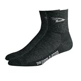DeFeet Wooleator 3in Charcoal D Logo Cycling/Running Socks - WAC