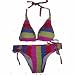 Women's Quicksilver 2 Pc. Bathing Suit Biking Raisins Multi-colored Pink Size Medium