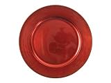 Kitchen & Housewares : Lifestyle 1707reddu Plastic Charger Plate Red