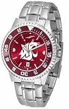 Washington State Cougars Competitor AnoChrome Men's Watch with Steel Band and Colored Bezel