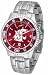 Washington State Cougars Competitor AnoChrome Men's Watch with Steel Band and Colored Bezel