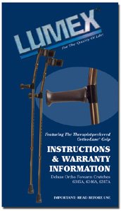 Lumex 6346 Deluxe Ortho Forearm Crutches Medium Bronze