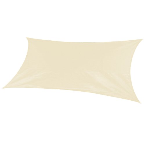 Coolaroo Custom Rectangle Shade Sail, Natural, 9 by 14-Feet