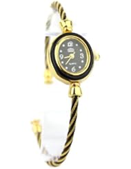 Cute Bracelet Wrist Women Watches Round Quartz Analog Watch Black