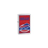 Zippo NFL Bills Lighter (Silver, 5 1/2 x 3 1/2 cm)