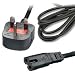 5 metre Figure 8 mains power cable 2 pin IEC fitted with UK plug. appliance lead for sky, BTvision, DVD, Blu-ray, Sky receiver, PS3 Slim, Virgin, NTL receiver, radio and more  from HDinterconnects
